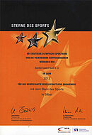 Urkunde Sterne des Sports 2013